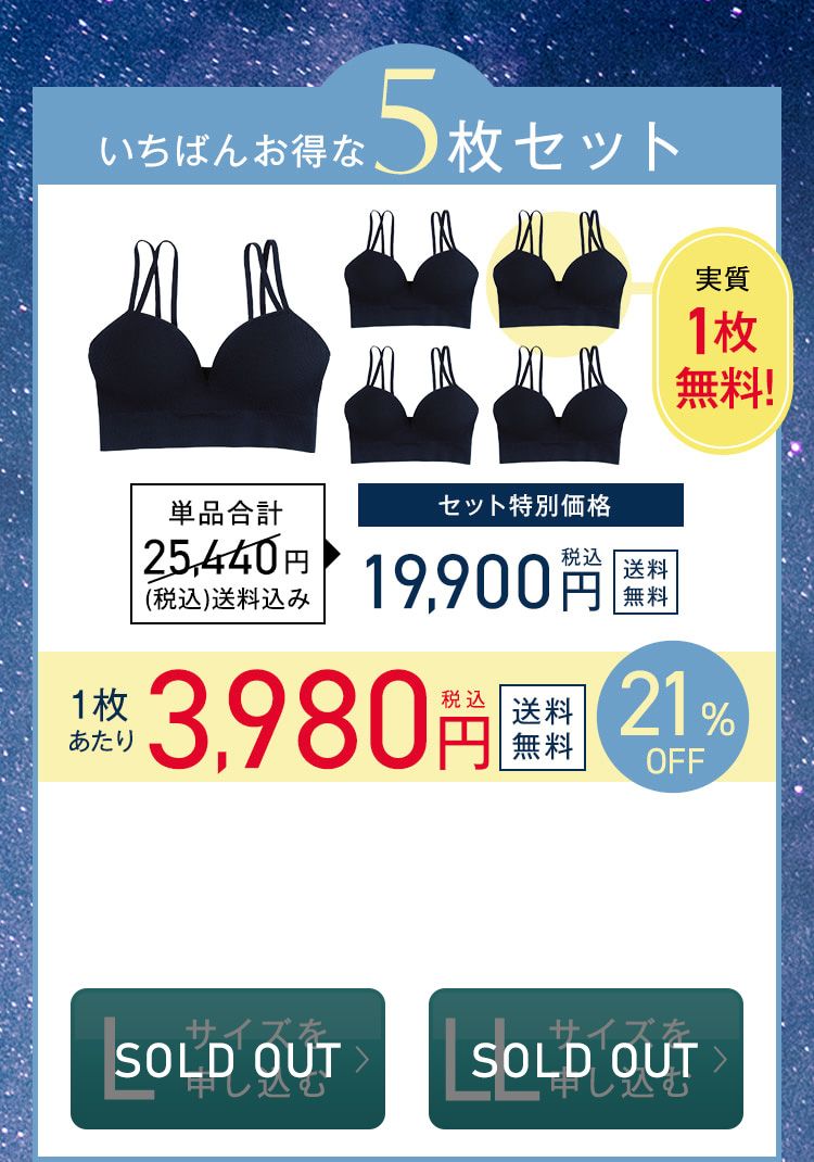 いちばんお得な5枚セット 1枚あたり3,980円