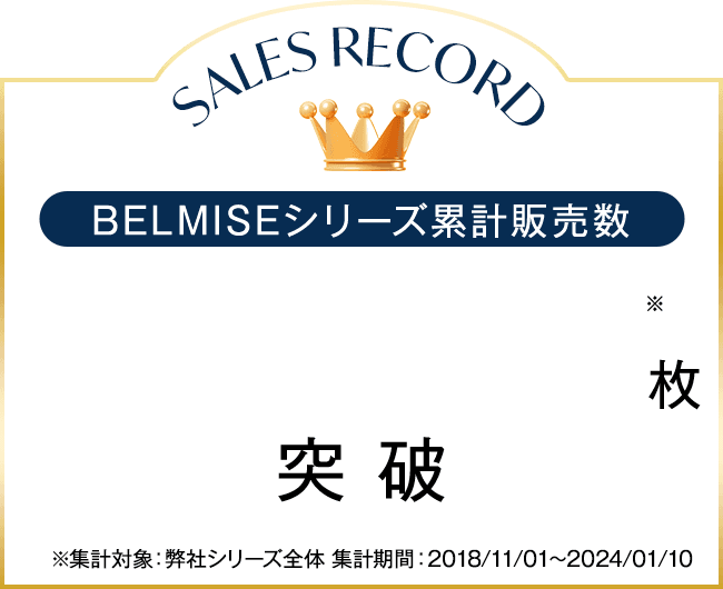 BELMISEシリーズ累計販売数